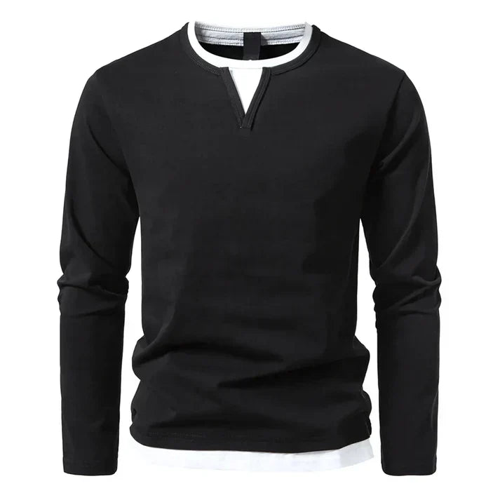 Alwin | Hochwertiges Langarmshirt aus gekämmter Baumwolle