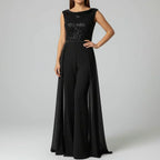 Fallon - Strukturierter Tüll Abend-Jumpsuit