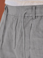 NICHOLS | Weite Leinenhose mit Kordelzug