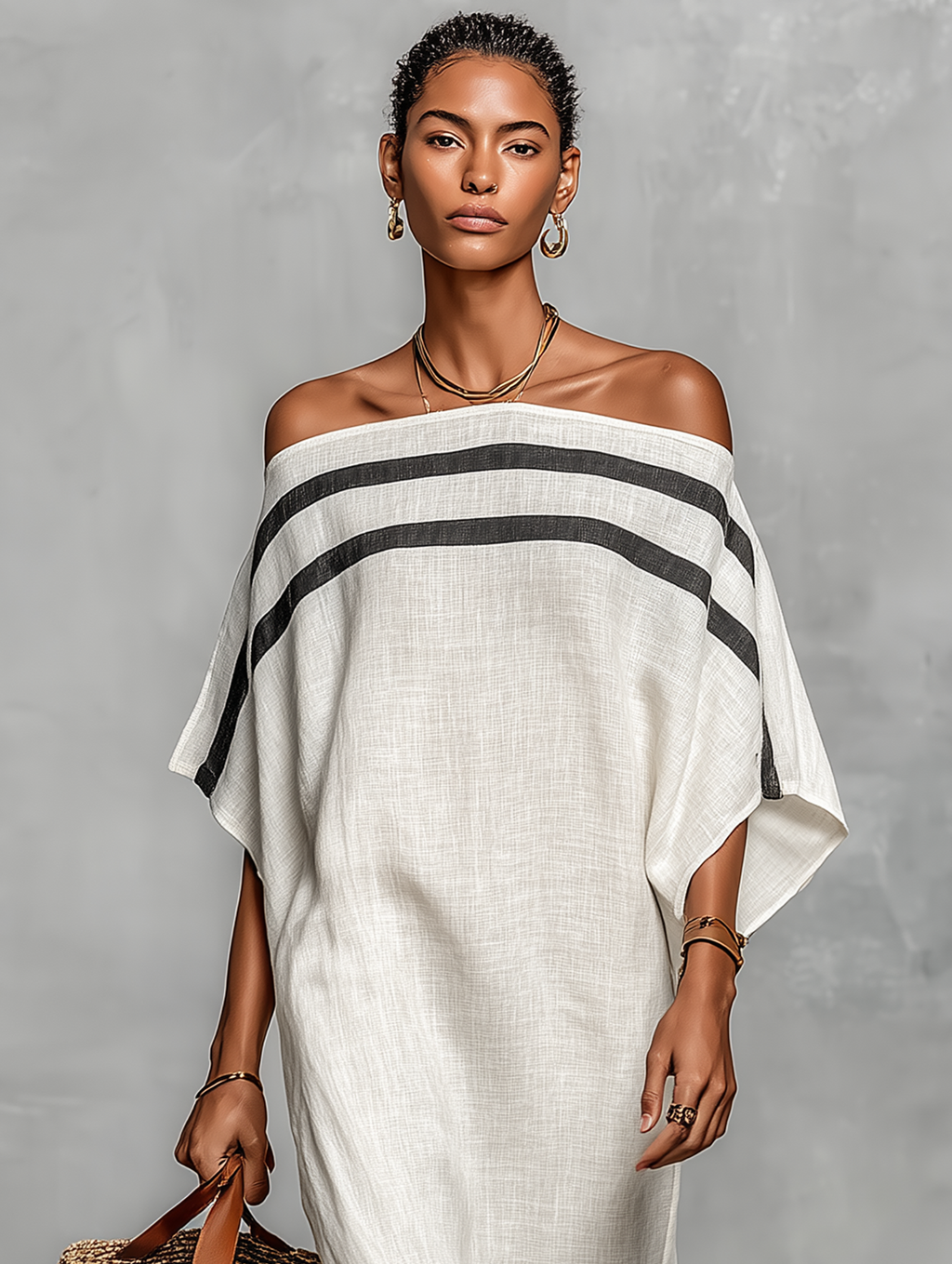 Sophie | Off-Shoulder Linen Maxi Dress