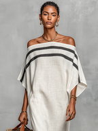 Sophie | Off-Shoulder Linen Maxi Dress
