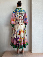 Helena | Glamorous Pleated Loose Strand Dress