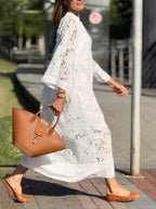 Willow | Strand Glam Floral V-Neck Midi Dress