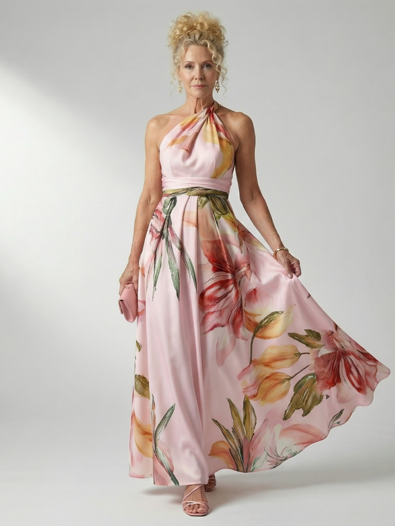 Amiel | Leichtes Maxi-Kleid mit floralem Design