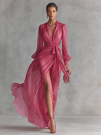 Mia | Rosa V-Neck Chiffon Max Dress