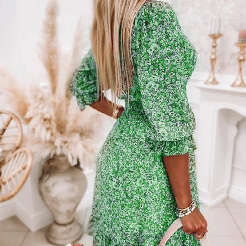Sunna - Stilvolles Blumenmuster-Kleid