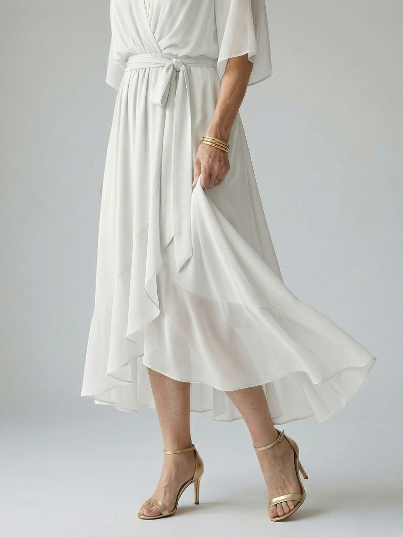Elric | Leichtes Drapiertes Midikleid für Damen