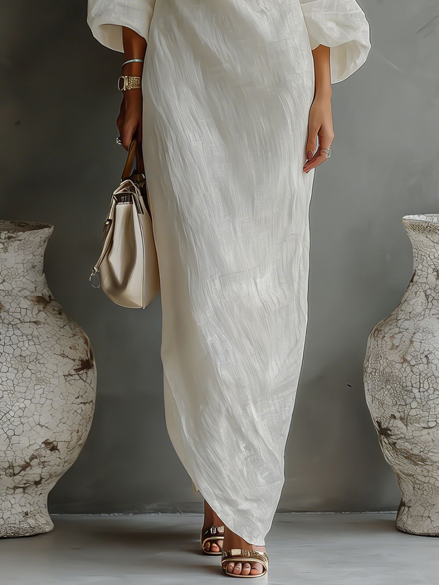 Isabella | Off-Shoulder Flowy Linen Dress