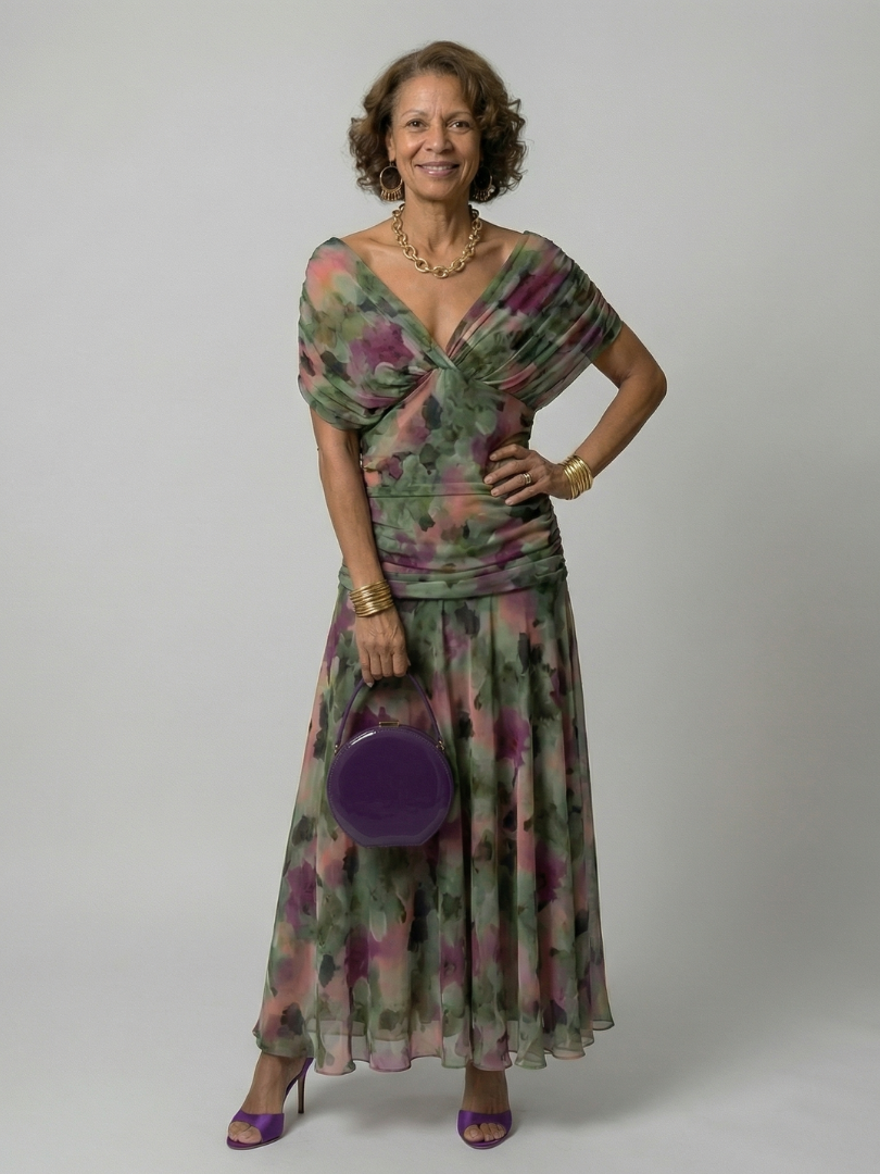 Calen | Off-Shoulder Flowing Midi Dress
