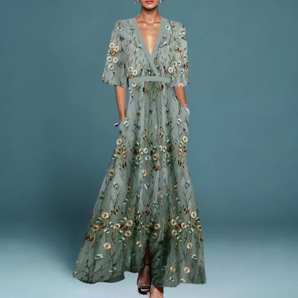 Rubby | V-Neck Dress with Belt