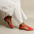 Offene Basso-Sandalen mit Riemen