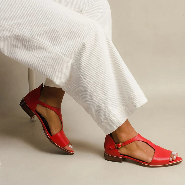 Offene Basso-Sandalen mit Riemen