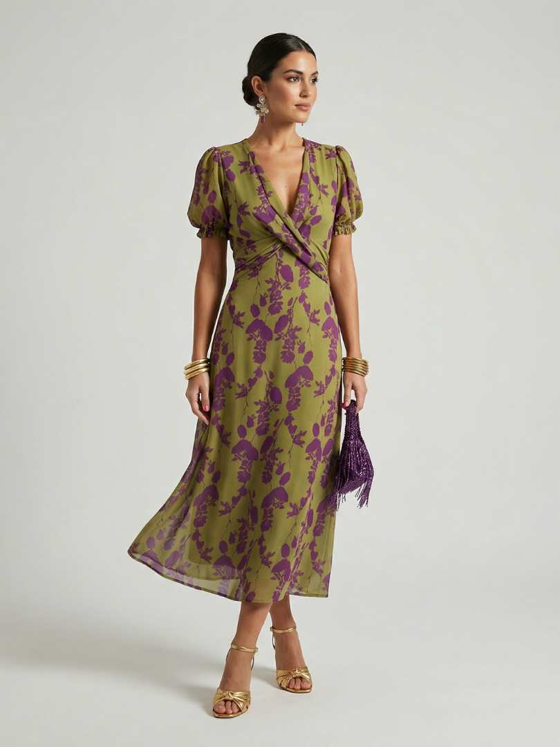 Virel | Midi-Blumenkleid für entspannte Anlässe