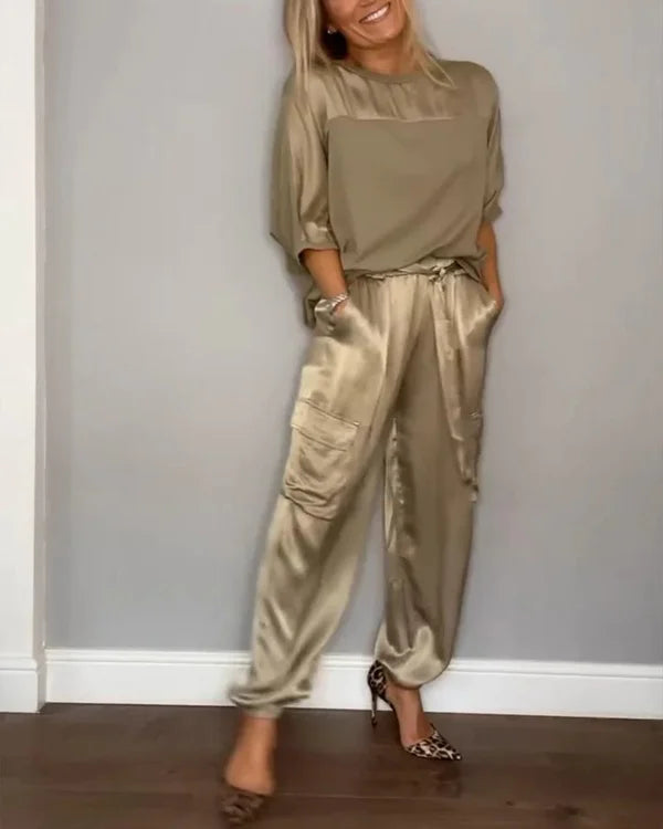 Margaret - Luxuriöses Satin-Set.