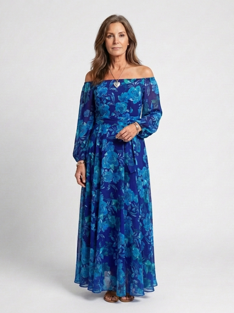 Aspen | Floral Off-Shoulder Maxi Dress