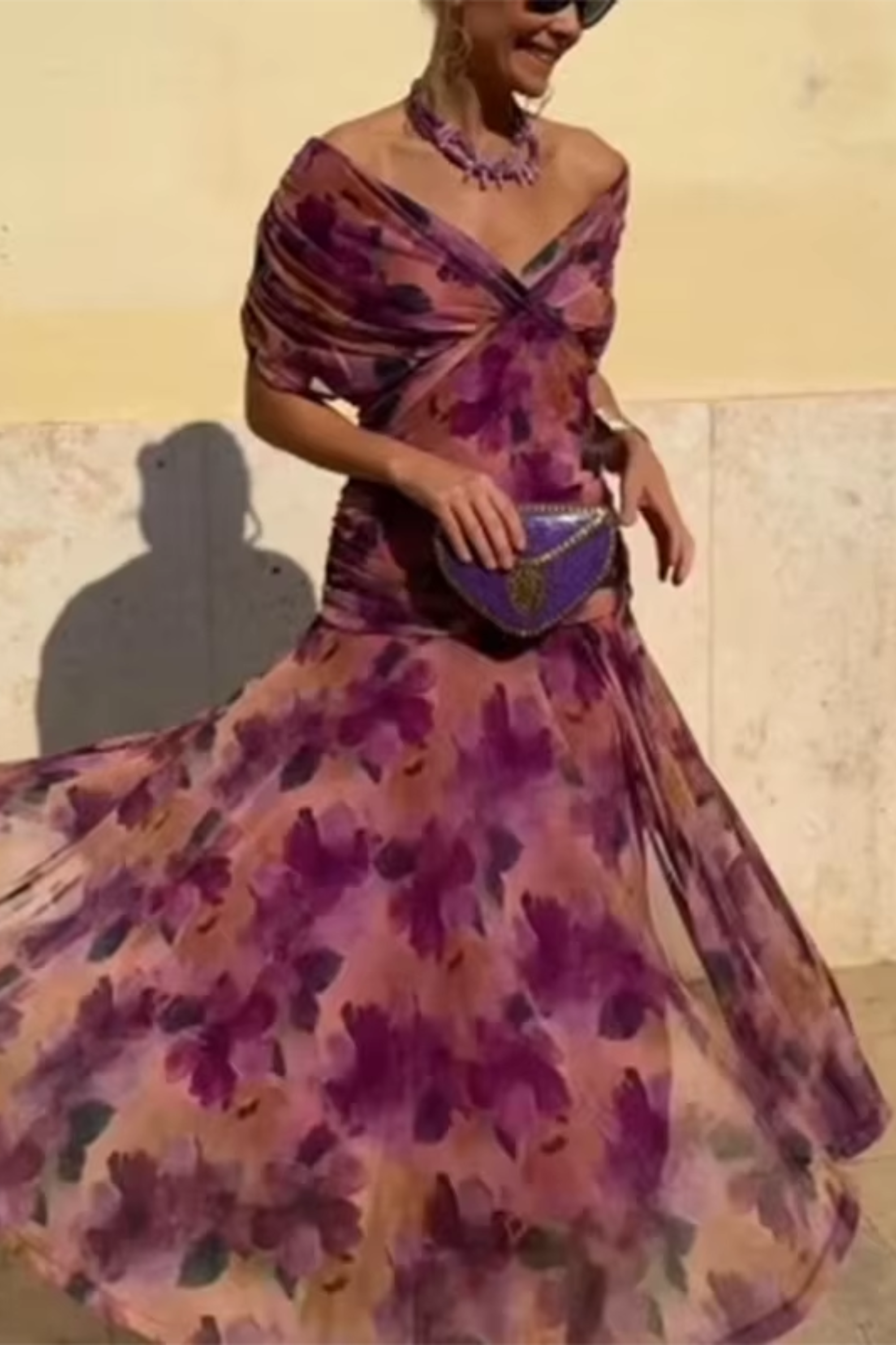 ANA | ELEGANT MAXI DRESS WITH PLEATS