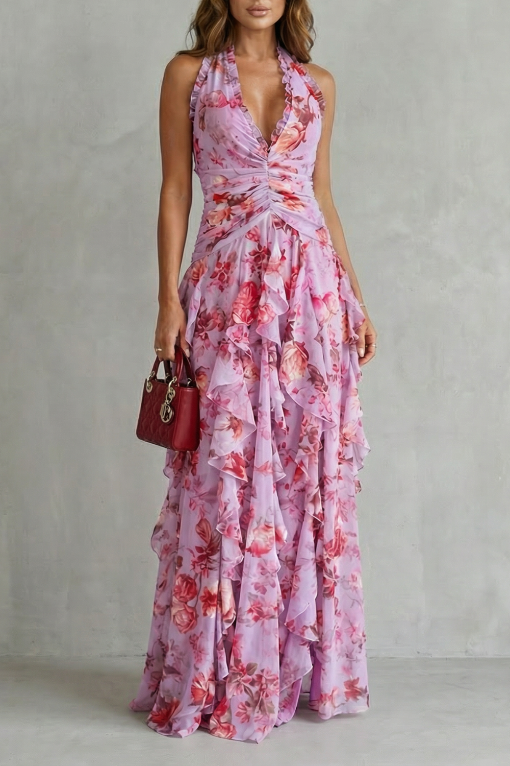 Belladina | Halter Neck Maxi Dress