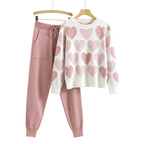 Salome – Elegantes Zweiteiliges Set mit Herzmuster