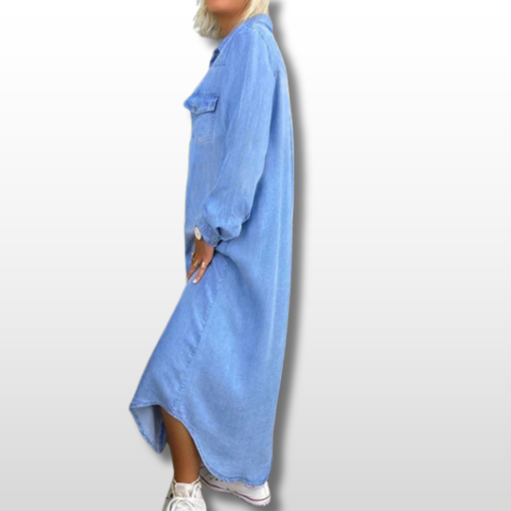 Lina™ | Denim-Look Kleid