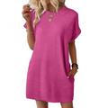 EVASHA™ – Entspanntes Minimalistisches Sommerkleid mit Rundhalsausschnitt