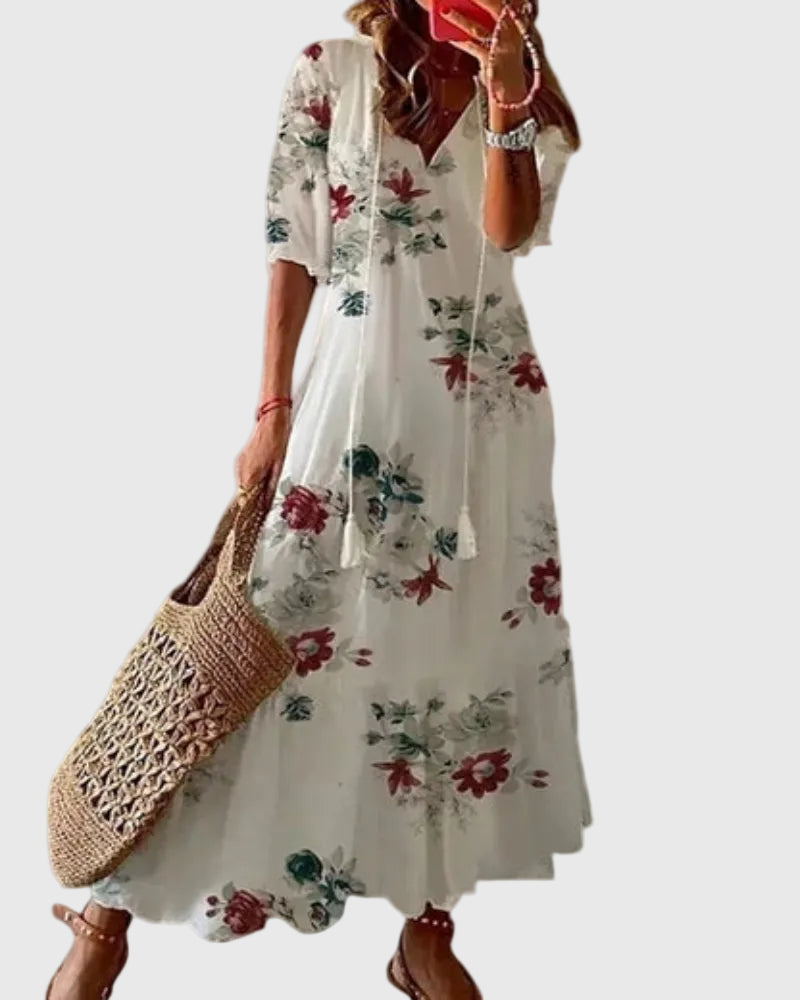 Amalia | Vintage Boho Maxi Dress for Summer