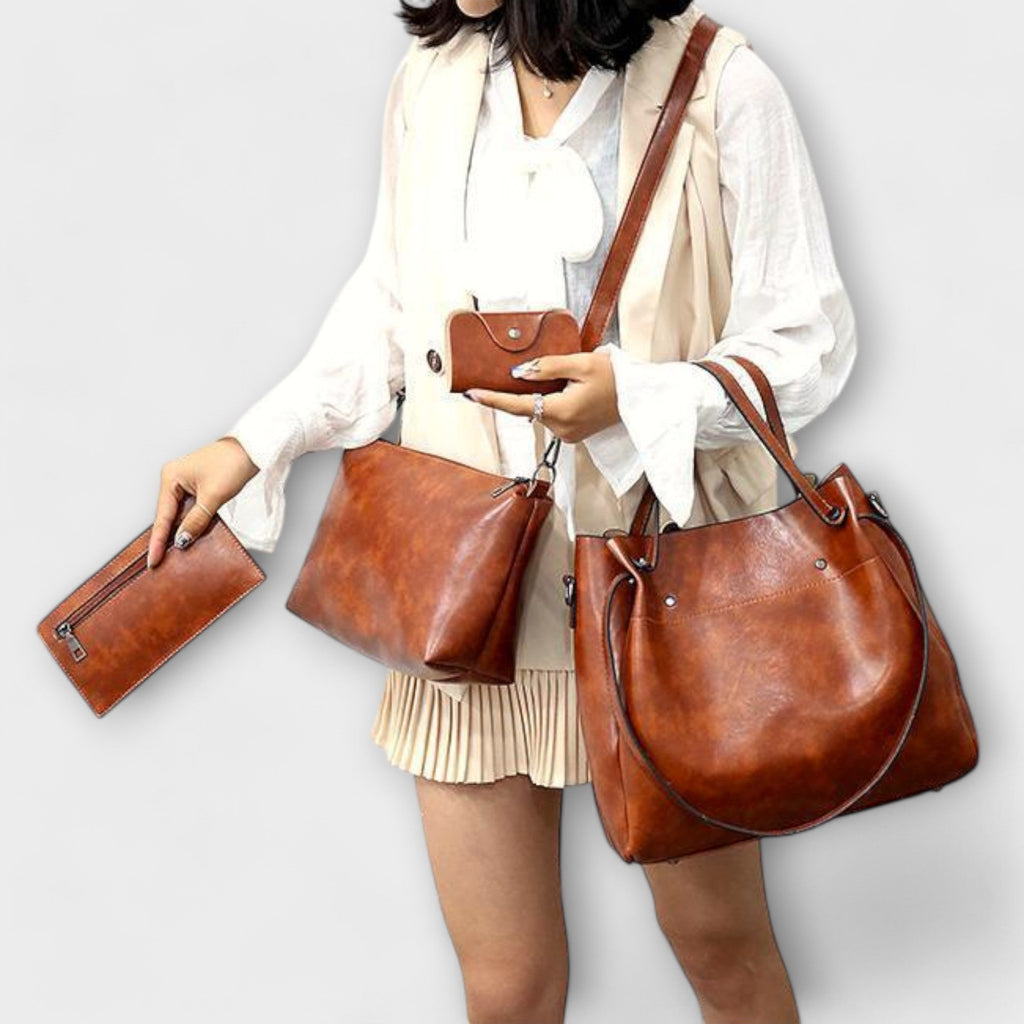 Olivia - 4-teiliges Vintage-Handtaschen-Set