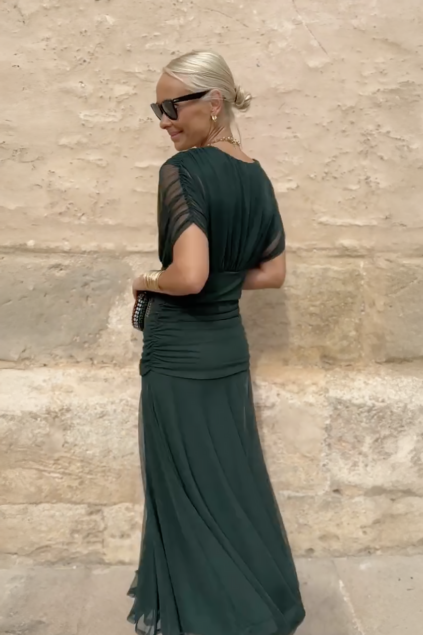 ANA | ELEGANT MAXI DRESS WITH PLEATS