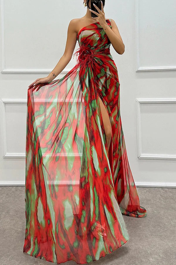 Lebhaftes Drapiertes Kleid