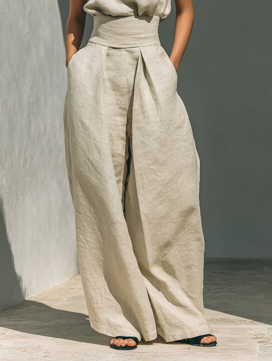 Livia – Minimalistisches Baumwoll- und Leinen-Set