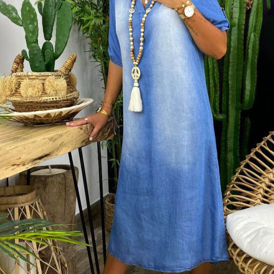 Yazmin™ | Denim-Optik Kleid
