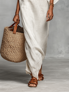 Sophie | Off-Shoulder Linen Maxi Dress