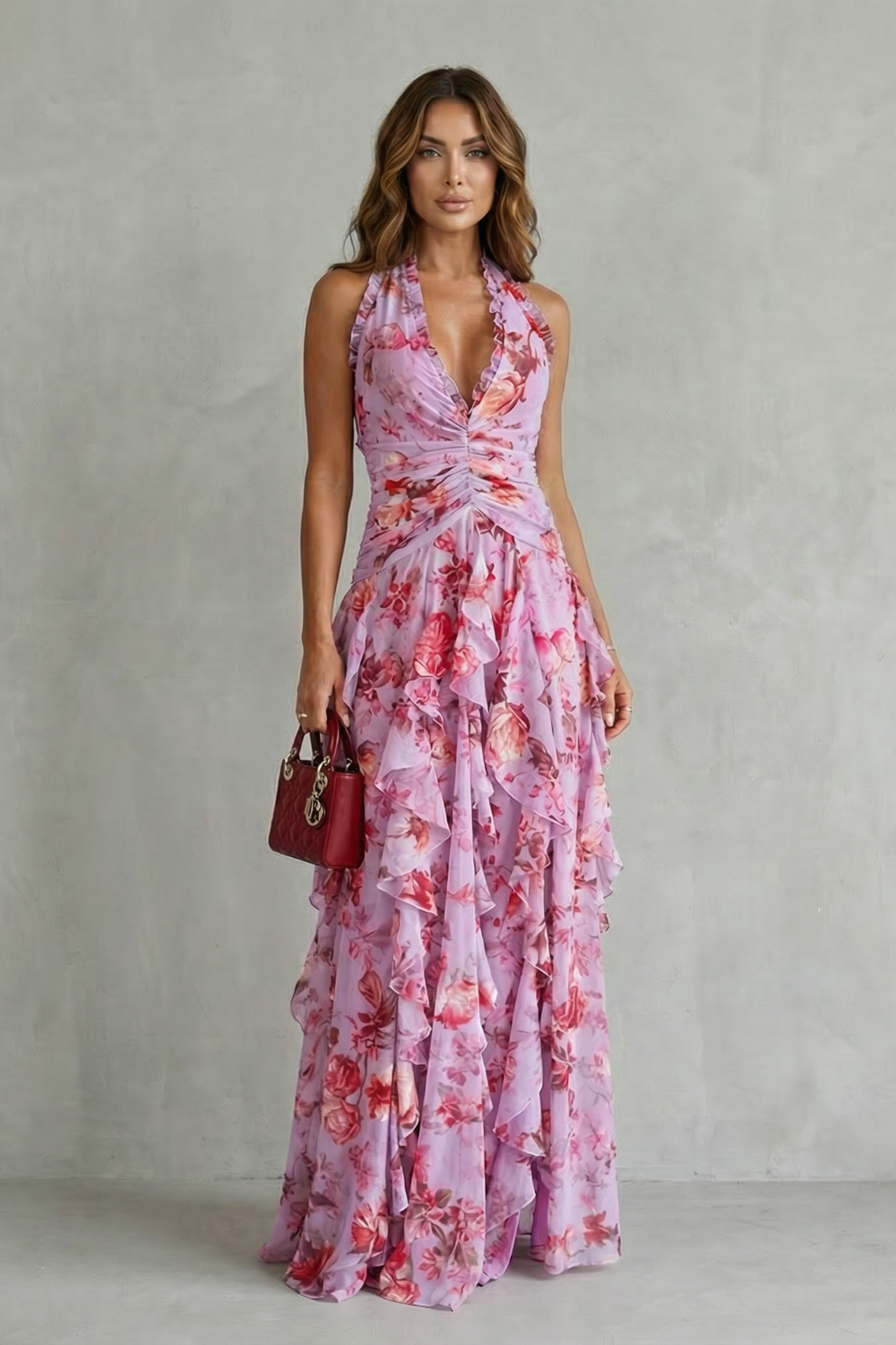 Belladina | Halter Neck Maxi Dress