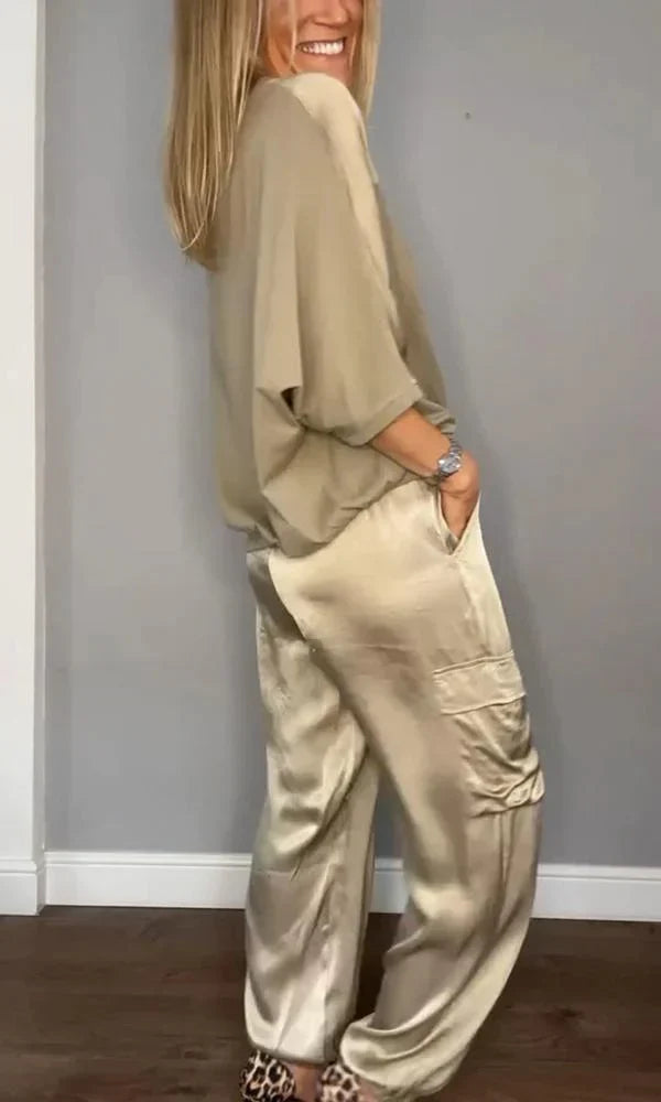 Margaret - Luxuriöses Satin-Set.