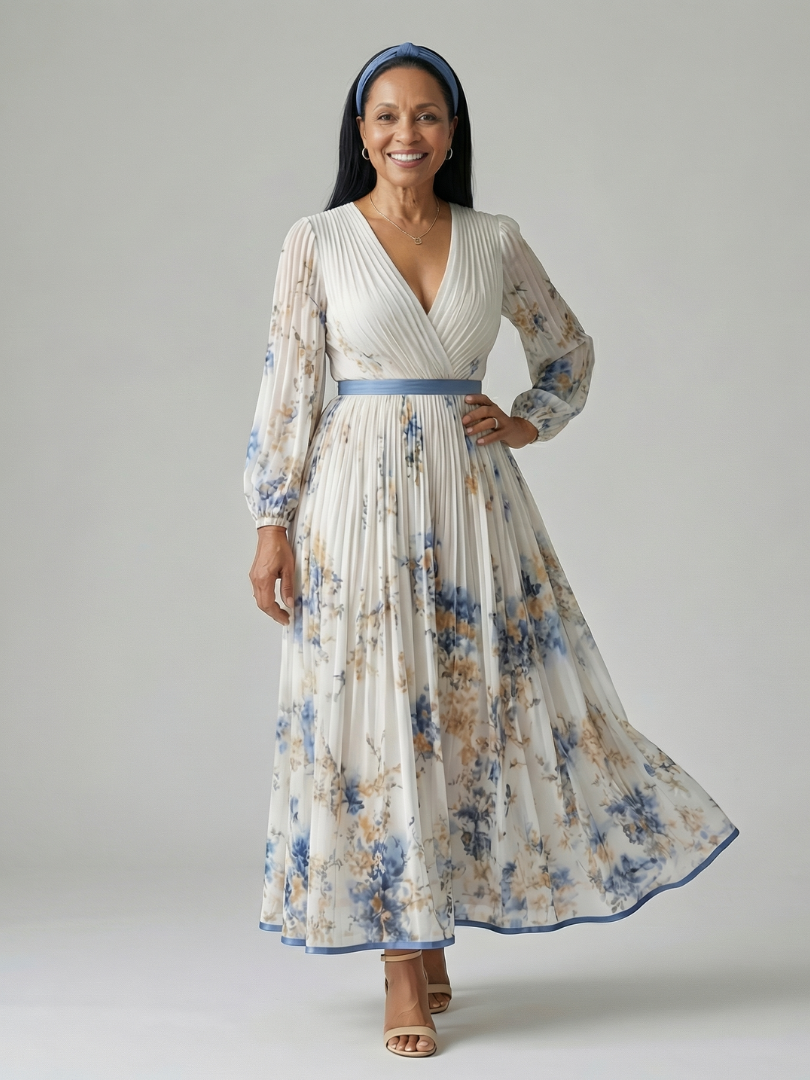 Rielle | Faltendes Wickel-Midikleid