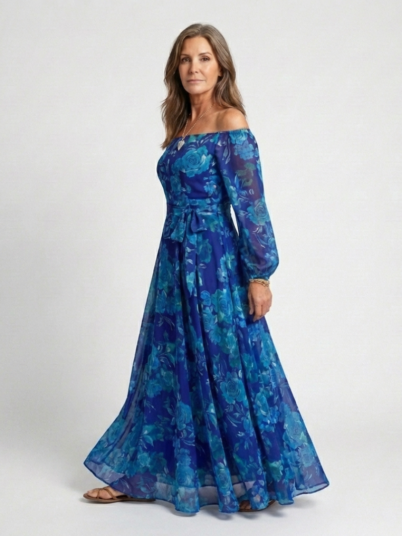 Aspen | Floral Off-Shoulder Maxi Dress