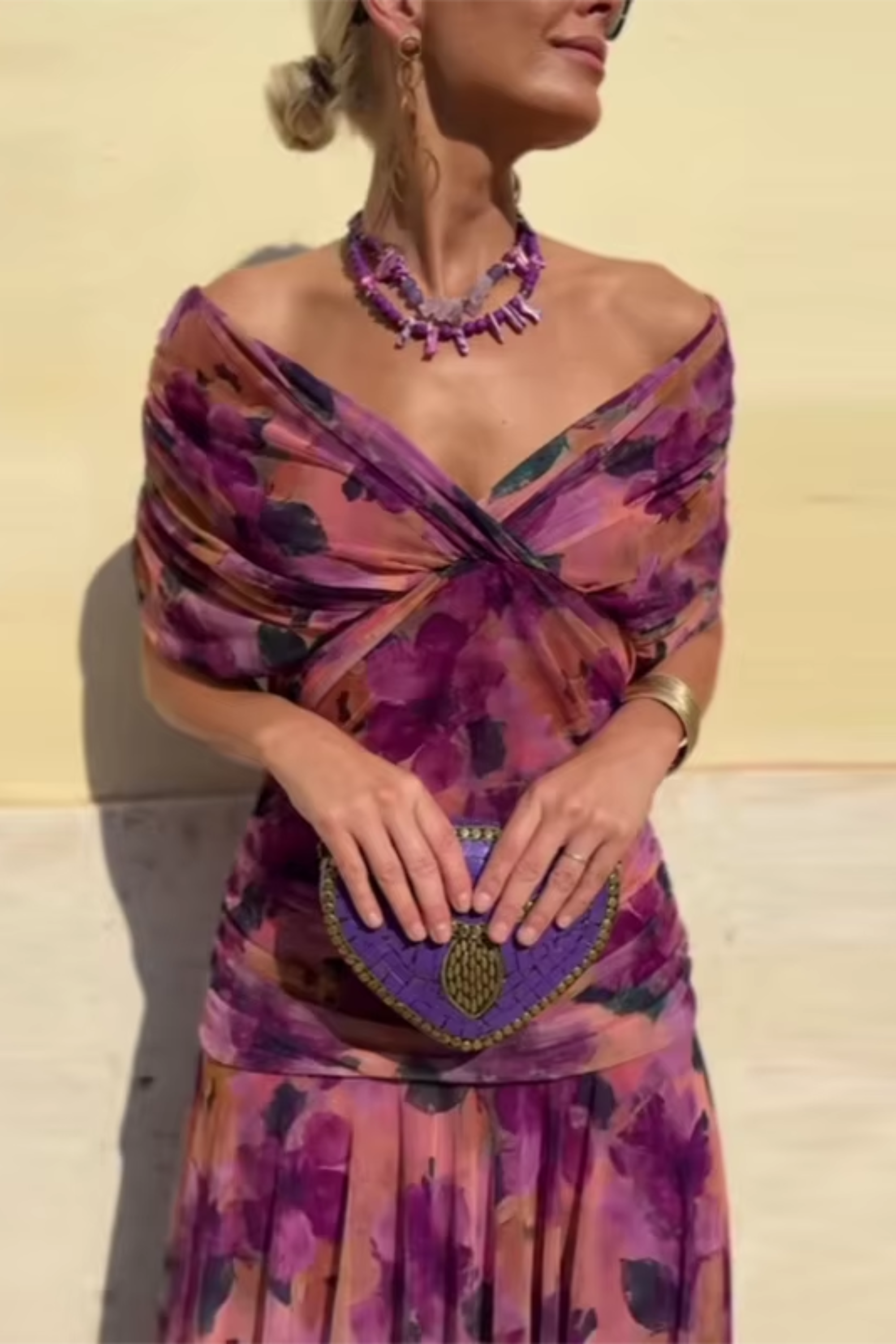ANA | ELEGANT MAXI DRESS WITH PLEATS