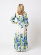 Harper | Floral Maxi Dress with Knopf-Front Detail