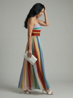 Serene | Leichtes Maxi-Kleid mit Streifen