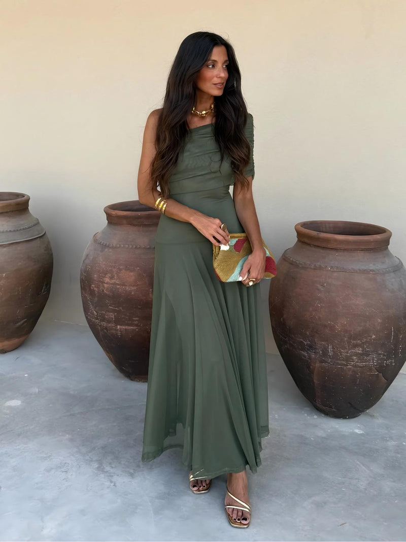 Camila | Elegantes Mesh-Maxikleid
