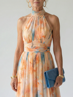 Elin | Sanftes Halter-Midi-Kleid