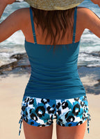 Gabby | Bedruckter Ripp-Tankini mit Shorts