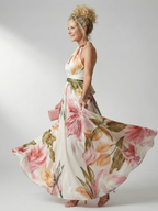Amiel | Leichtes Maxi-Kleid mit floralem Design