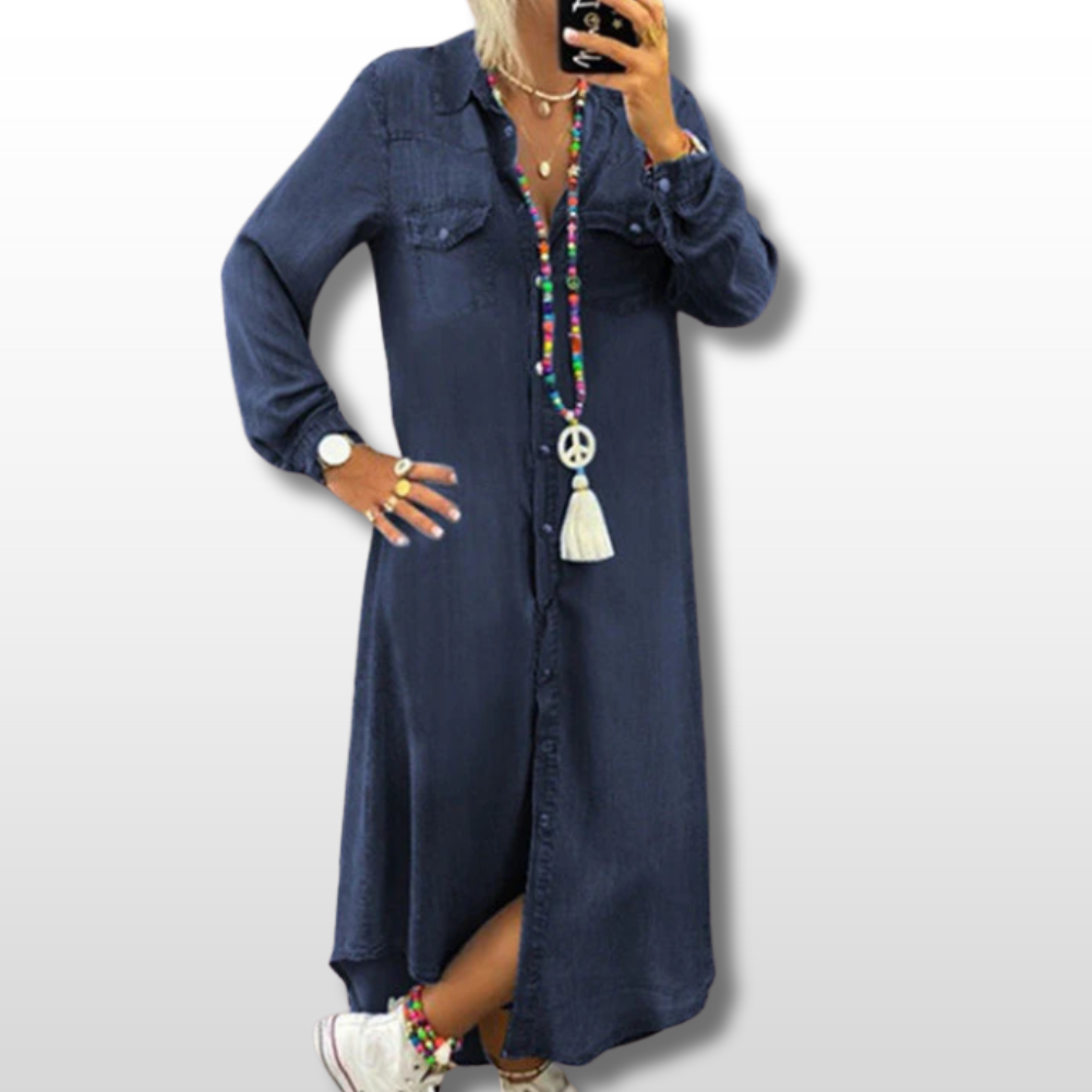 Lina™ | Denim-Look Kleid