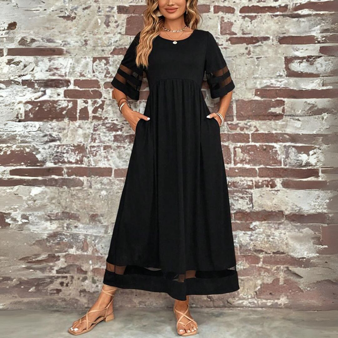 Aubrey™ – Figurbetonendes Midi-Kleid mit Bauchbedeckung" 

Revised Title: "Aubrey™ – Figurformendes Midi-Kleid mit Bauchbedeckung