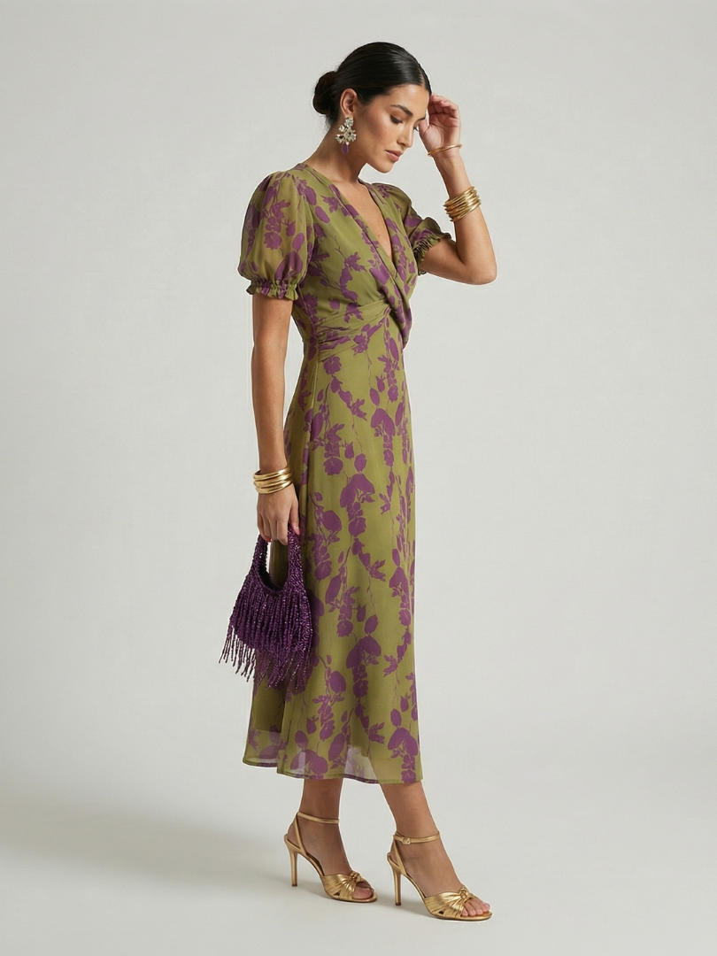 Virel | Midi-Blumenkleid für entspannte Anlässe
