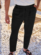 NICHOLS | Weite Leinenhose mit Kordelzug