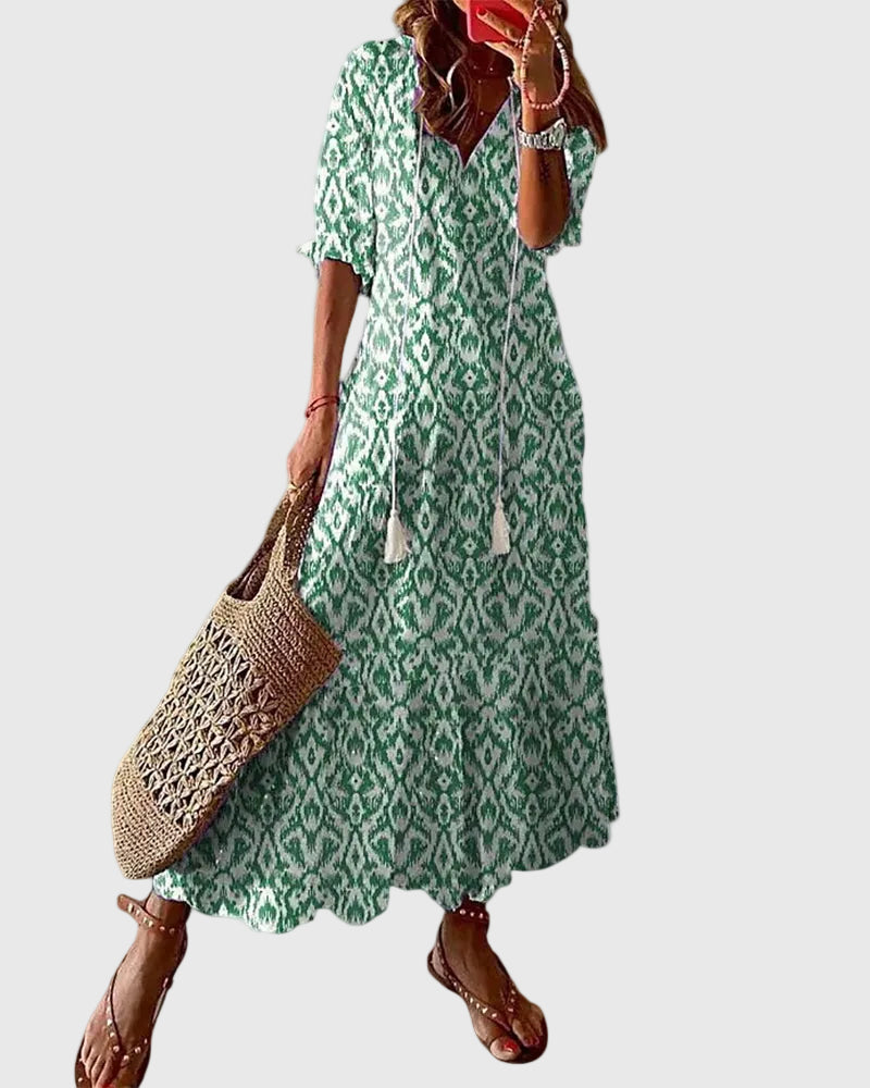 Amalia | Vintage Boho Maxi Dress for Summer