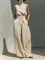 Livia – Minimalistisches Baumwoll- und Leinen-Set