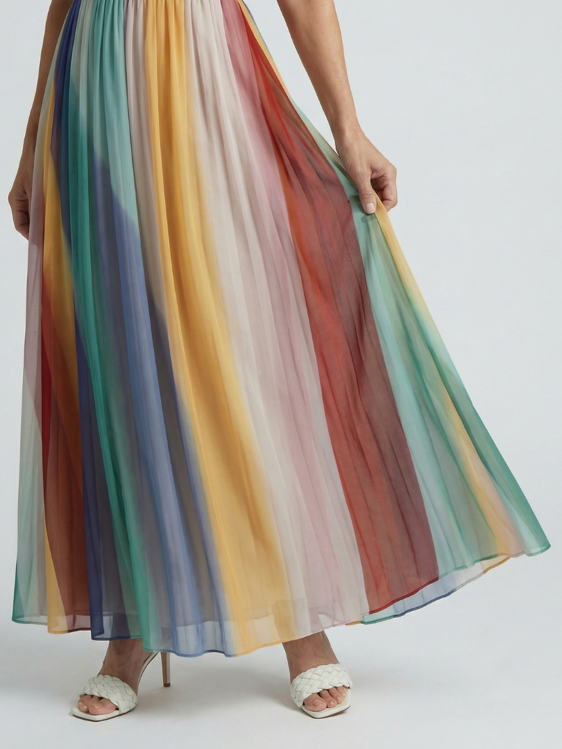 Serene | Leichtes Maxi-Kleid mit Streifen