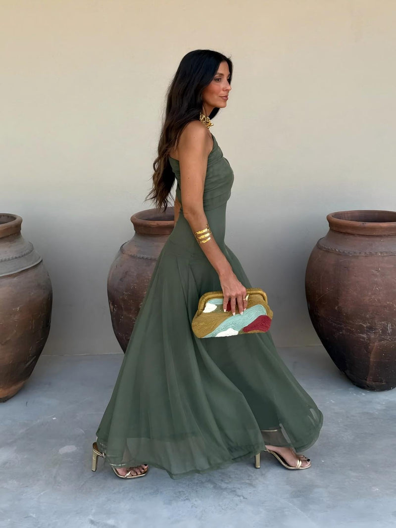 Camila | Elegantes Mesh-Maxikleid
